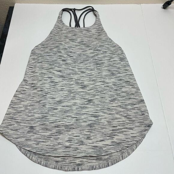 Lululemon Raise The Barre Tank Tiger Space Dye Black White / Dark Carbon Size 4 - Picture 10 of 10